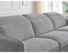 Светлосив разтегателен ъглов диван (променлив) Achille – Bobochic Paris