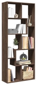 858081 vidaXL Разделител за стая / библиотека, кафяв дъб, 67x25x161,5 см