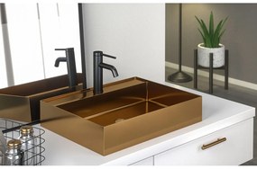 Мивка от неръждаема стомана в меден цвят 55x42 cm Aurum – Sapho