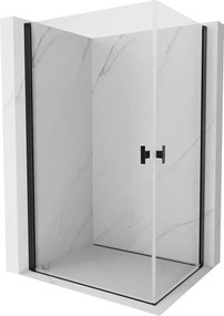 Mexen Mist-B Duo душ кабина с врата 100 x 90 см, прозрачна, черна - 8A2-100-090-70-00