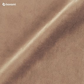 Бежово тапицирано двойно легло с място за съхранение 200x200 cm Tate – Maison de Rêve