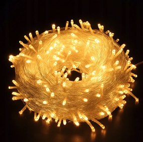 LED коледно външно осветление, топло бяло IP44 500 LED/23m