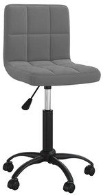334357 vidaXL Въртящ се офис стол, тъмносив, кадифе