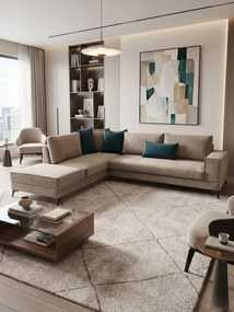 Ъглов диван Rosto-Brown-Right