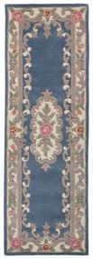 Син вълнен килим , 67 x 210 cm Aubusson - Flair Rugs