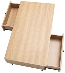 Масичка за кафе в естествен цвят 60x110 cm Pensacola – Unique Furniture