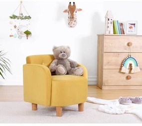 Жълт детски фотьойл Volie – Artie