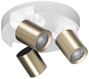 Kanlux 38967 - Спот LAURIN 3xGU10/10W/230V месинг/бял