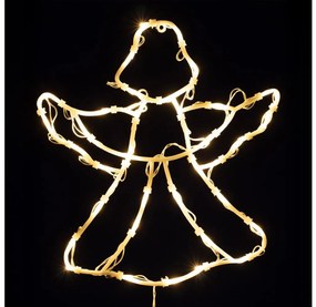 LED коледна украса за прозорец, ангел, 35xLED/3xAA, IP44, топло бяло