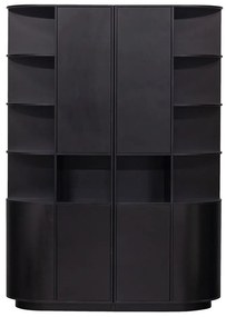 Черна модулна библиотека от масивен бор 156x210 cm Finca – WOOOD