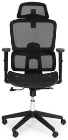 Ергономичен офис стол с регулируема облегалка за глава и мрежеста облегалка