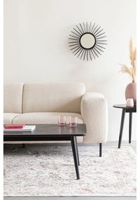 Черна масичка за кафе с дъбов плот 60x120 cm Fabio – White Label