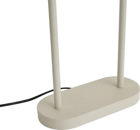 Настолна лампа бежова със зелен овален абажур и златист интериор 35 см - Thijmen