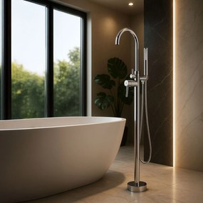 Cмесител-свободно стоящ  Rea Lungo Chrome