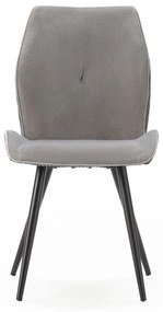 Светлосиви велурени трапезни столове в комплект 2 бр. Adaya – Marckeric