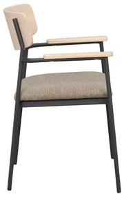 Трапезни столове в бежов и естествен цвят в комплект от 2 бр. Maymont – Rowico