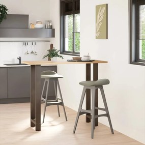 4013351 vidaXL Крака за бар маса, естествена стомана, 2 бр., 40 x (110-111) см, стомана