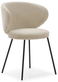 Бежови тапицирани трапезни столове в комплект 2 бр. Rush – Marckeric