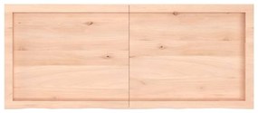 363577 vidaXL Стенен рафт, 120x50x(2-6) см, необработен масивен дъб