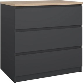 Тъмносив скрин 77x76x50 cm Naia – Tvilum