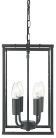 Searchlight 4244BK - Висящ полилей LANTERN NOIR 4xE14/60W/230V