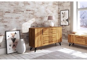 Висок скрин от дъб 182x100 cm Golo - The Beds