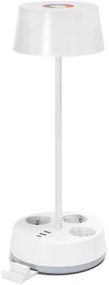 Aigostar-LED RGBW димируема настолна лампа с контакти и USB LED/4,6W/230V бяла