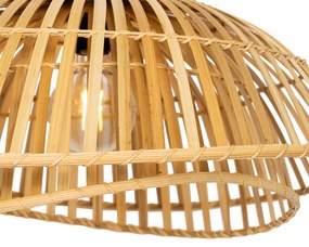 Ориенталски висящ аплик черен с естествен бамбук 62 см - Pua