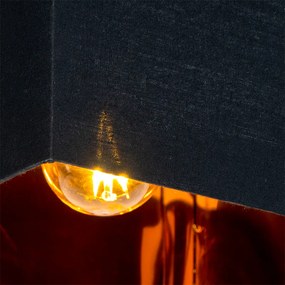 Модерна таванна лампа черна със злато - VT