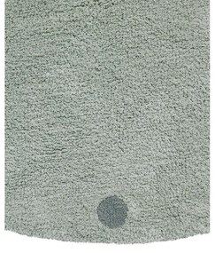 Светлозелен ръчно изработен памучен детски килим подходящ за пране ø140 cm Round Dot Blue Sage – Lorena Canals