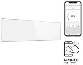 Klarstein Wonderwall 300 Smart, инфрачервена печка, 30 x 100 cm, 300 W, седмичен таймер, IP24, бяла