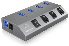 USB 3.0 Hub &amp; Зарядно 4 ports ICY BOX HUB1405 2 в 1