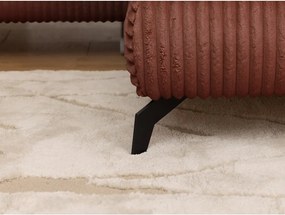 Теракотен ъглов диван от рипсено кадифе (десен ъгъл L форма) Marbeya – Ropez