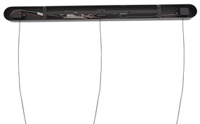 Висяща лампа черна с мока, включваща LED 3-степенно димиране 3 светлини Easylift - Witch
