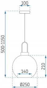 Пендел сфера 25cm APP630-1CP