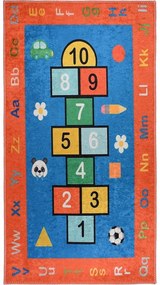 Оранжево детско килимче за игра подходящо за пране 120x180 cm Hopscotch Orange – Vitaus