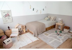 Розов и кремав ръчно изработен памучен килим подходящ за пране 90x130 cm Lanes Vintage Nude – Lorena Canals