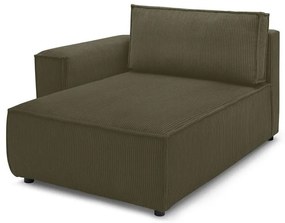 Светлозелен модул за диван от велур, ляв ъгъл Nihad modular - Bobochic Paris