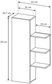 Холна секция Oak-White Natural