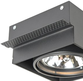 Вграден прожектор черен AR111 Наклоняем и въртяем Без рамка - Oneon