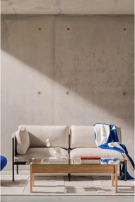 Масичка за кафе със стъклен плот в естествен цвят 86x132 cm Naiko – noo.ma