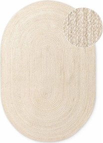 Двустранен ръчно изработен ютен килим в светло естествен цвят 160x230 cm Braided – Hanse Home