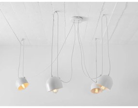 Бяла висяща лампа за 4 крушки Popo - CustomForm