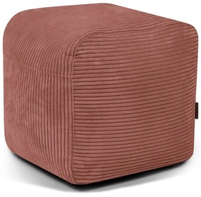 Пуф от рипсено кадифе в тухлен цвят Plus 50 Lounge – SLOWDOWN