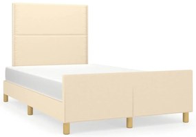 3270511 vidaXL Рамка за легло без матрак, кремави, 120x190 см, плат