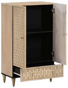 358278 vidaXL Висок шкаф, 60x33x100 см, мангово дърво масив