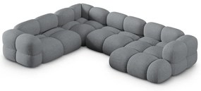 Сив ъглов диван (ляв ъгъл/U форма) Loretto – Cosmopolitan Design