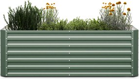 Blumfeldt High Grow Straight повдигната градинска леха 180x60x90см стоманен ламаринен лист лесен монтаж, устойчив на ръжда и измръзване