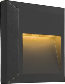 Модерна стенна лампа тъмно сива квадратна с LED - Gem