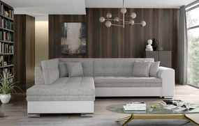 Ъглов диван Pueblo-Left-White - Gray Light